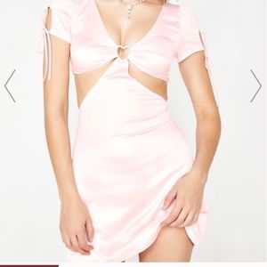 Sugar Thrillz peachy popsicle cutout mini dress